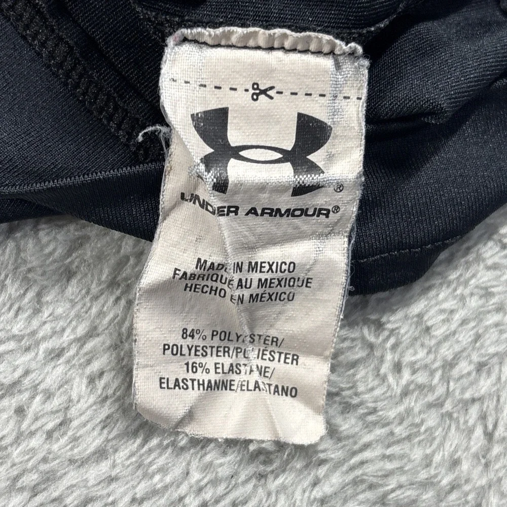 Under Armour Heatgear Mens Size XL Compression Black Top Sports Gym Athletic